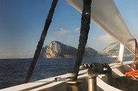 widok z wodolotu na Capri
